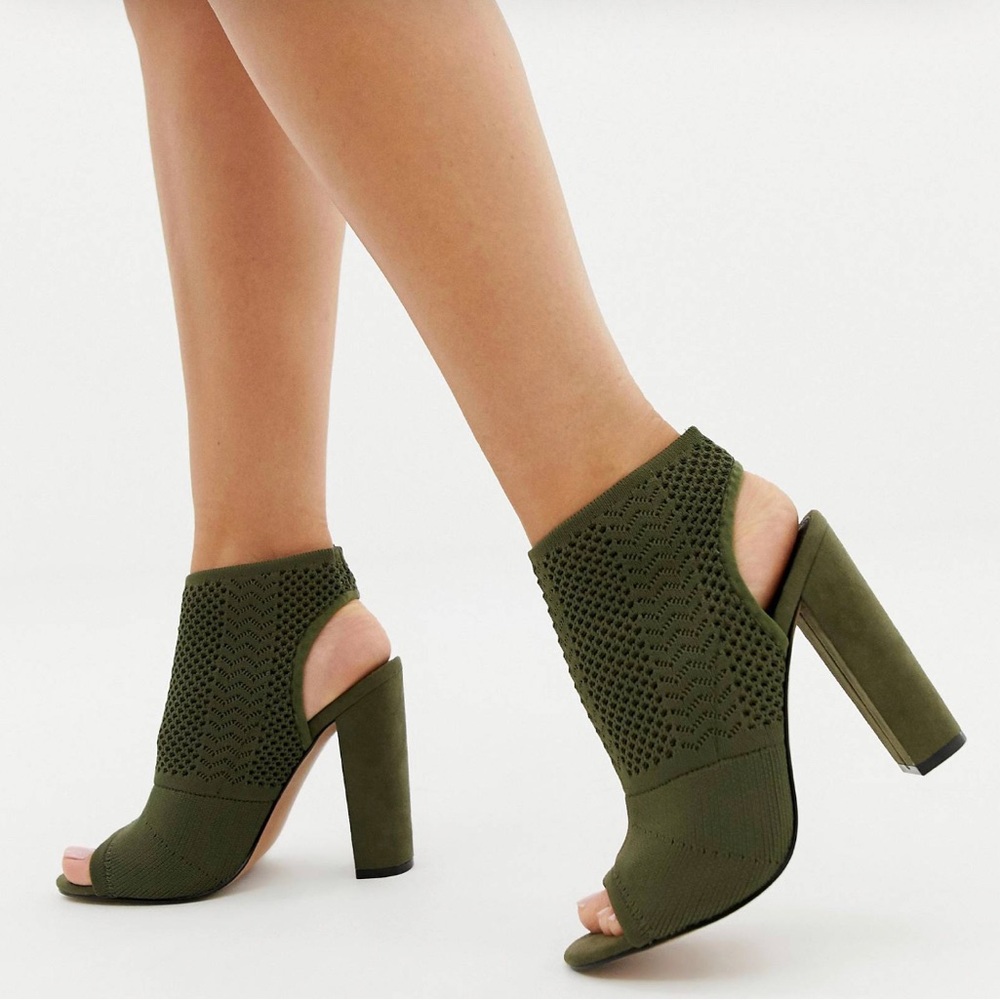 ASOS Wide Fit Hissy Knitted Heel